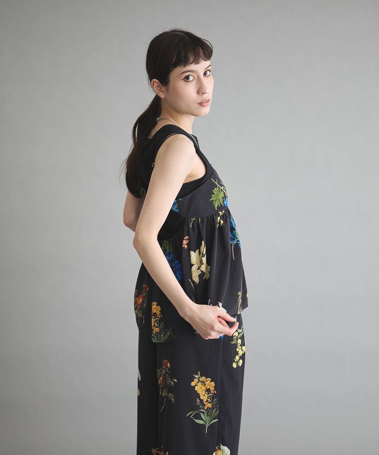 GARAGE OF GOOD CLOTHING「【日本製】デシンフラワープリントキャミビスチェ」|ベスト・ジレ|