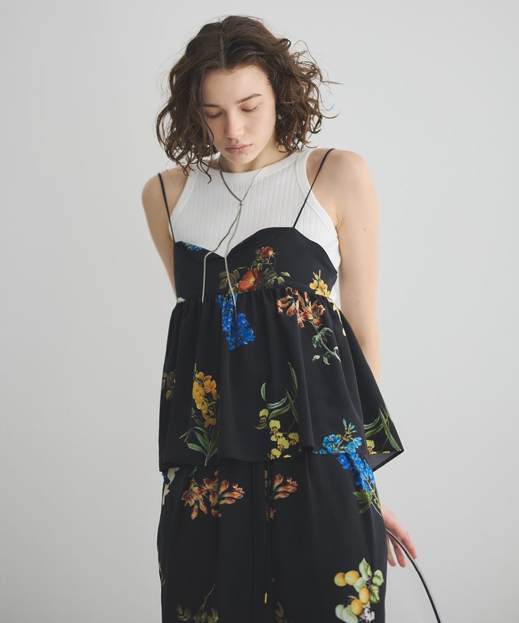 GARAGE OF GOOD CLOTHING「【日本製】デシンフラワープリントキャミビスチェ」|ベスト・ジレ|