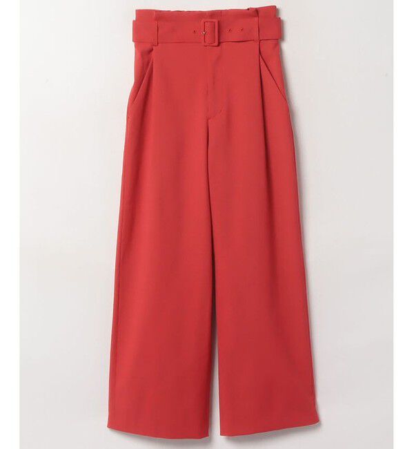 allureville「シェルタリングビッグバックルパンツ」|その他|レッド