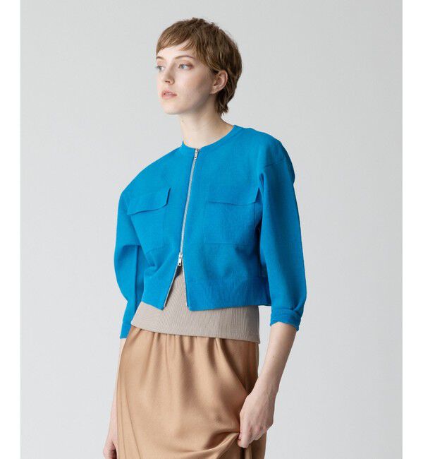 allureville「シアーラミーブルゾン」|カーディガン|