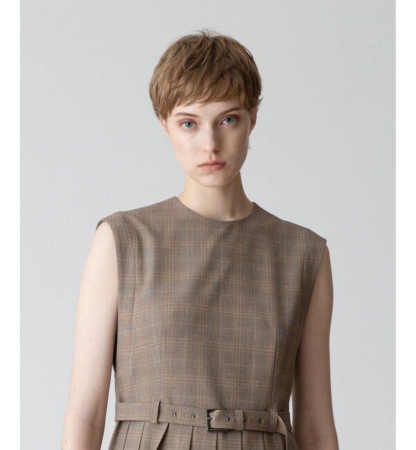 allureville「【allureville&times;otona MUSE】TRトロサイドスリットプリーツワンピース」|ワンピース|