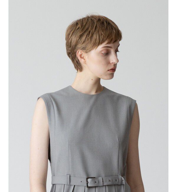 allureville「【allureville&times;otona MUSE】TRトロサイドスリットプリーツワンピース」|ワンピース|