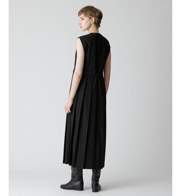 allureville「【allureville&times;otona MUSE】TRトロサイドスリットプリーツワンピース」|ワンピース|