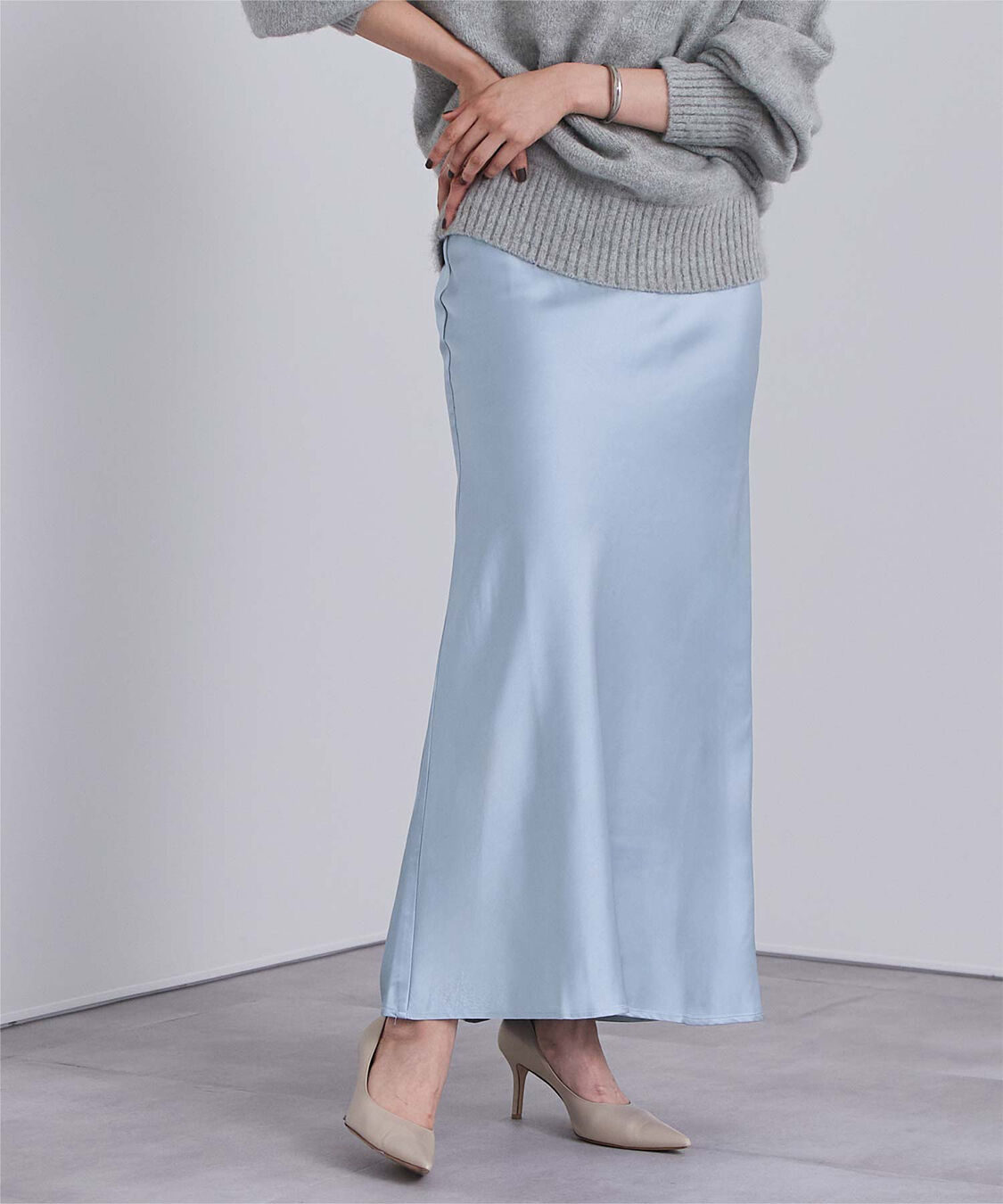 ur's「サテンマーメイドマキシスカート」|スカート|