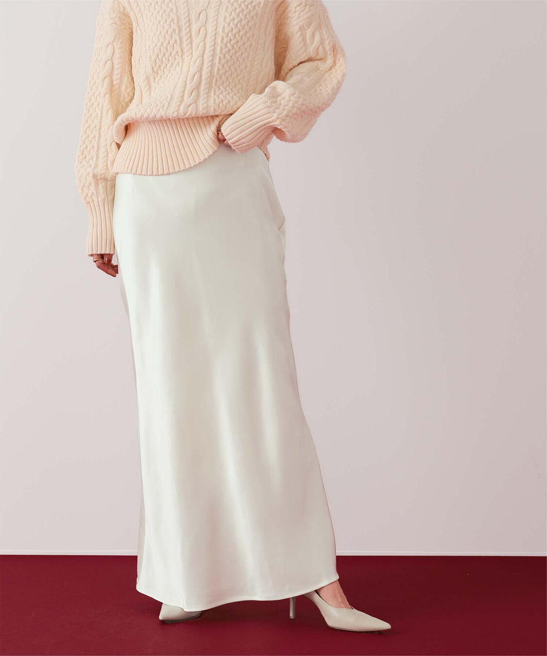 ur's「サテンマーメイドマキシスカート」|スカート|