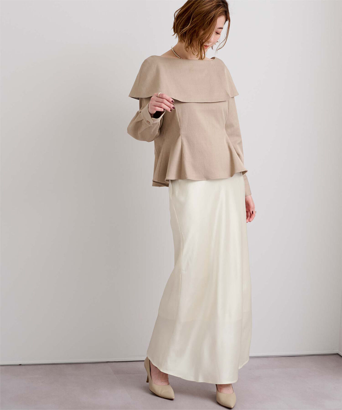 ur's「サテンマーメイドマキシスカート」|スカート|