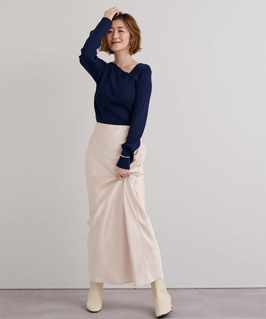 ur's「サテンマーメイドマキシスカート」|スカート|