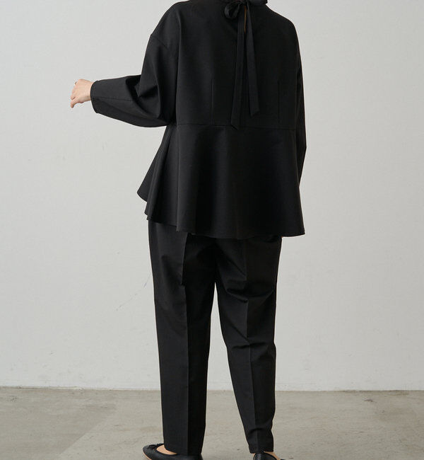  「【Du noir】バックリボンペプラムブラウス+スラックスパンツセット」|その他|