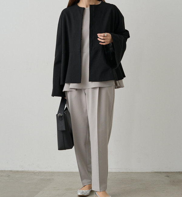  「【Du noir】バックリボンペプラムブラウス+スラックスパンツセット」|その他|