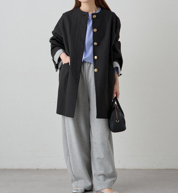  「ノーカラーコクーンシルエットコート」|その他|