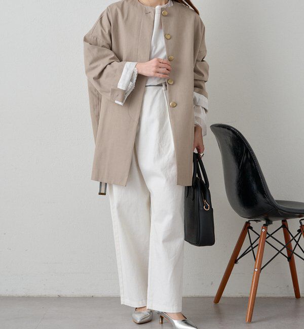  「ノーカラーコクーンシルエットコート」|その他|