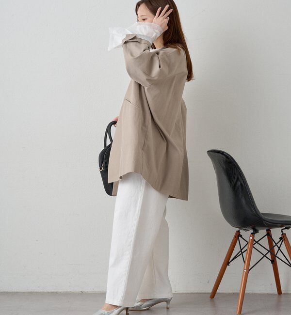  「ノーカラーコクーンシルエットコート」|その他|