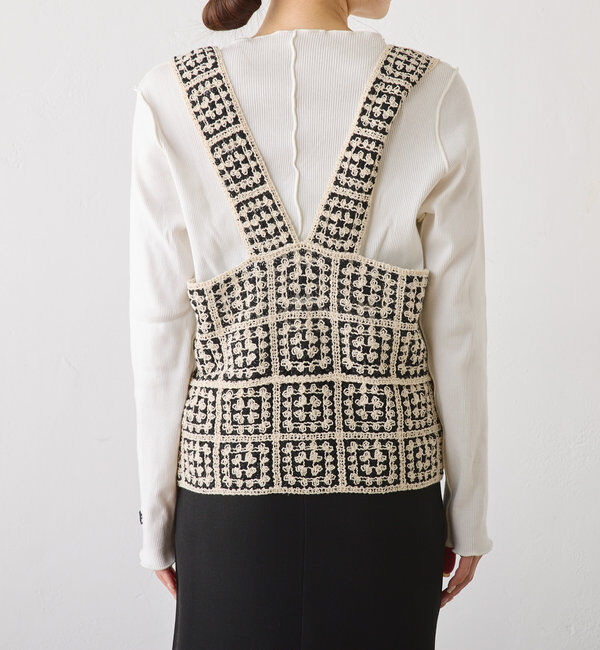  「【リバイバル/WEB限定】クロシェ編み風ビスチェ」|ニット・セーター|