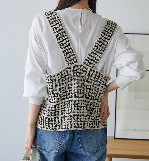  「【リバイバル/WEB限定】クロシェ編み風ビスチェ」|ニット・セーター|