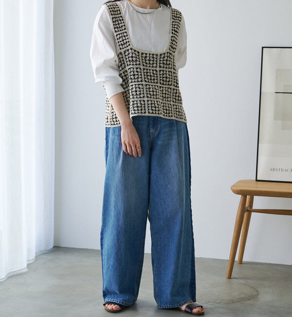  「【リバイバル/WEB限定】クロシェ編み風ビスチェ」|ニット・セーター|