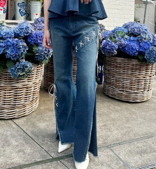  「【お揃いcollection】デニムパンツ」|その他|ネイビー