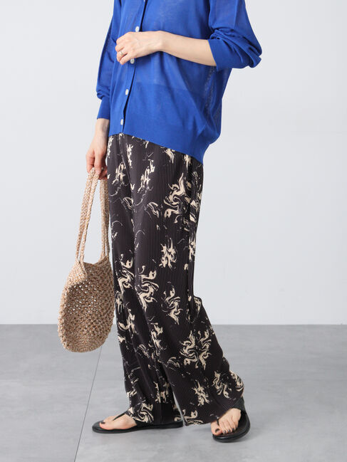 Lugnoncure「【セルフカット】無地/柄アソートプリーツパンツ」|その他|オフホワイト