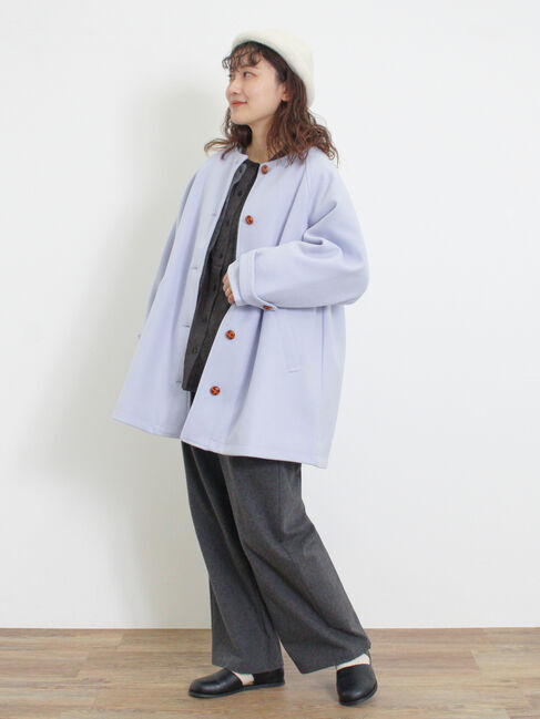 Samansa Mos2「ウーリーライクミドル丈クルーネックコート」|その他|