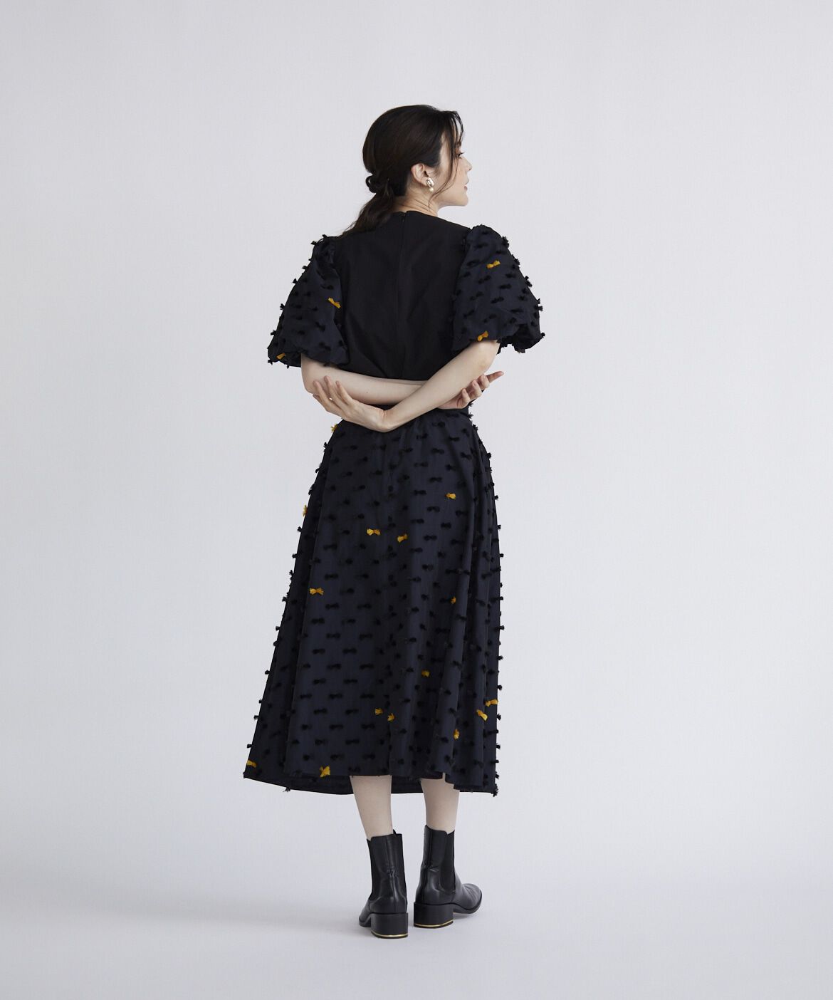 Maglie le cassetto「《M Maglie le cassetto》リボンジャガードタックスカート」|フレア|