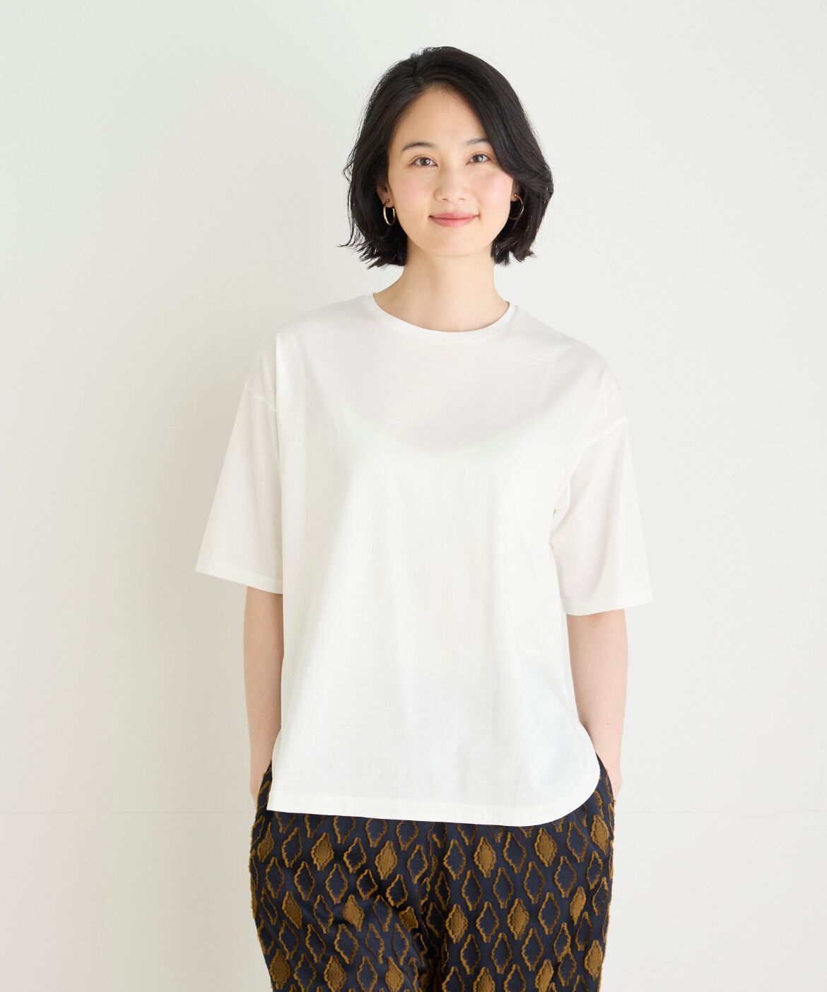 7-IDconcept.「《大きいサイズ》ラウンドヘムTシャツ」|Tシャツ・カットソー|