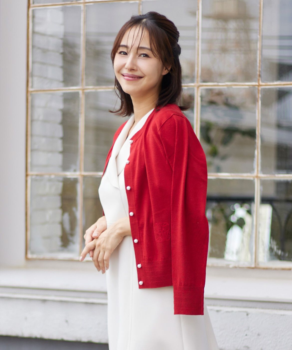 Maglie le cassetto「LOVER Basicカーディガン」|カーディガン|レッド