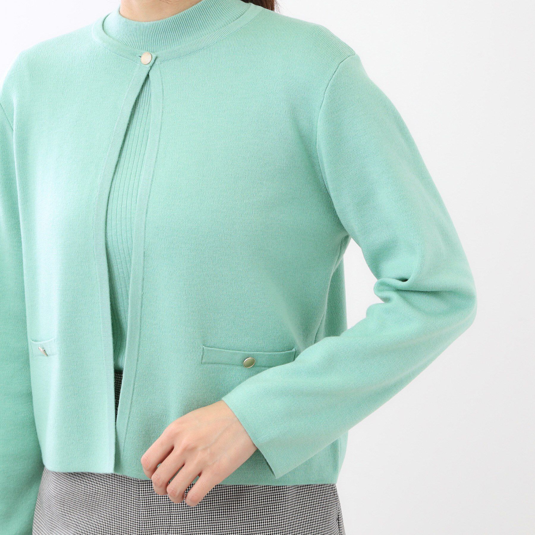 Reflect「【選べる5色／アンサンブル可】クルーネックカーディガン」|カーディガン|