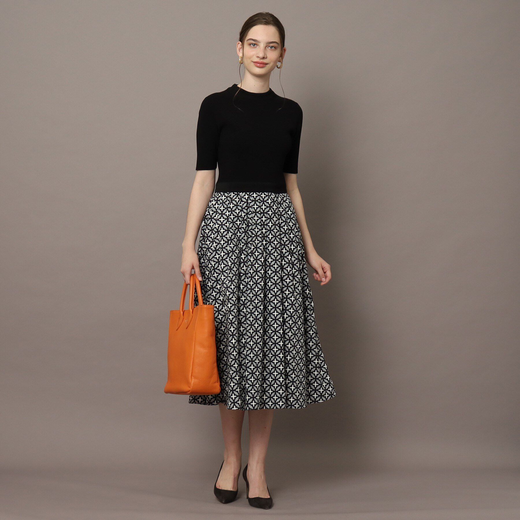 DRESSTERIOR「【洗える/着映え/大人気柄】オーバーラップサークルコンビワンピース」|ワンピース|