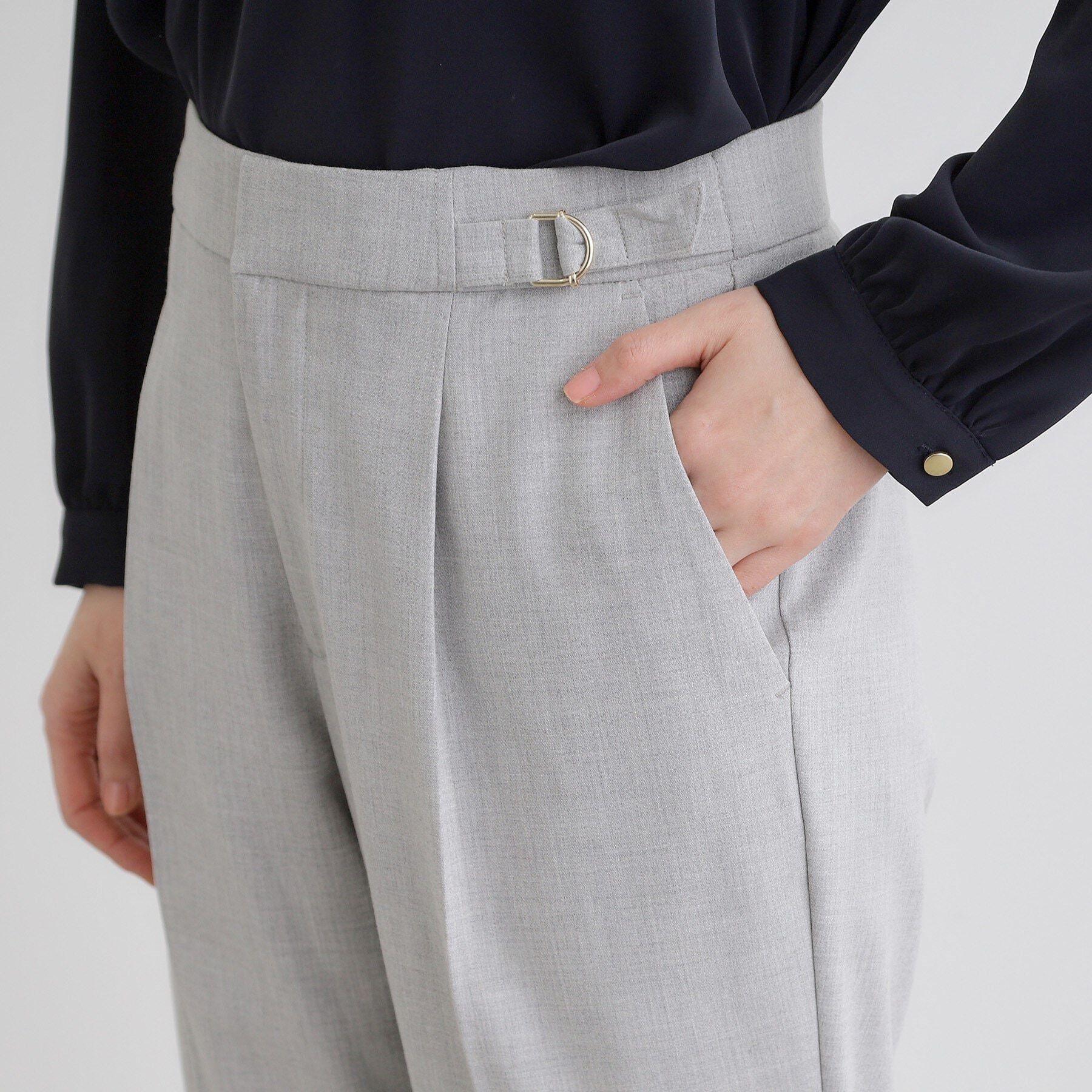 grove「【洗濯機で洗える】2WAYストレッチテーパードパンツ」|その他|