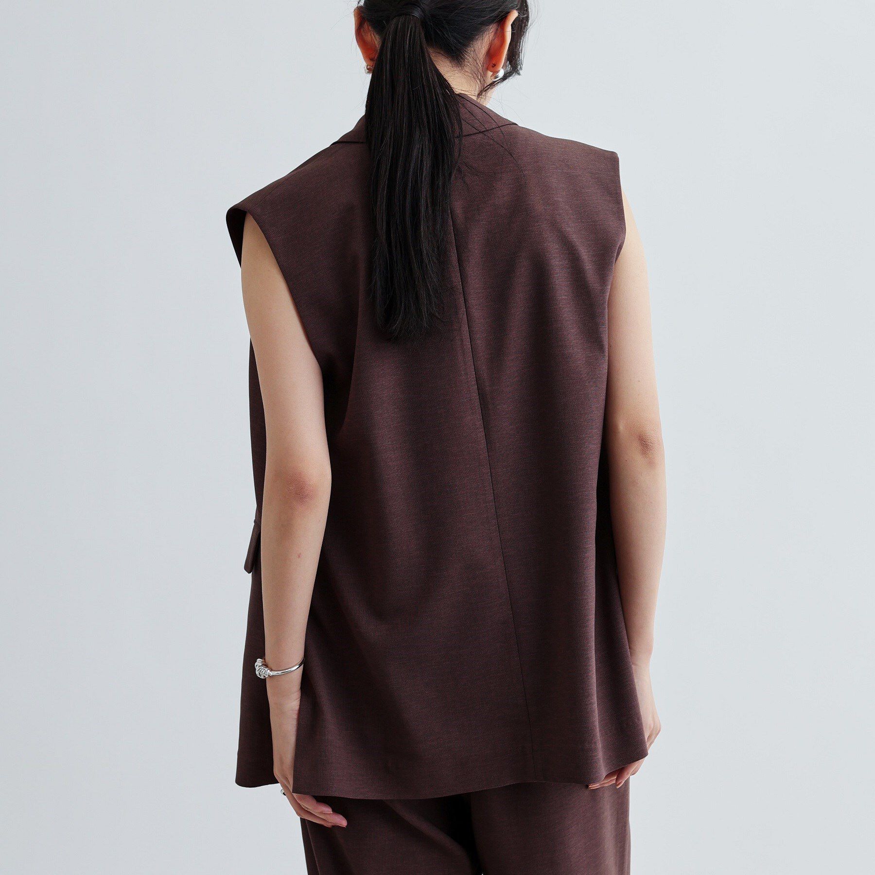 GALLEST「【セットアップ対応】リネンライクジレジャケット【カセット服/通勤・オフィス】」|ベスト・ジレ|