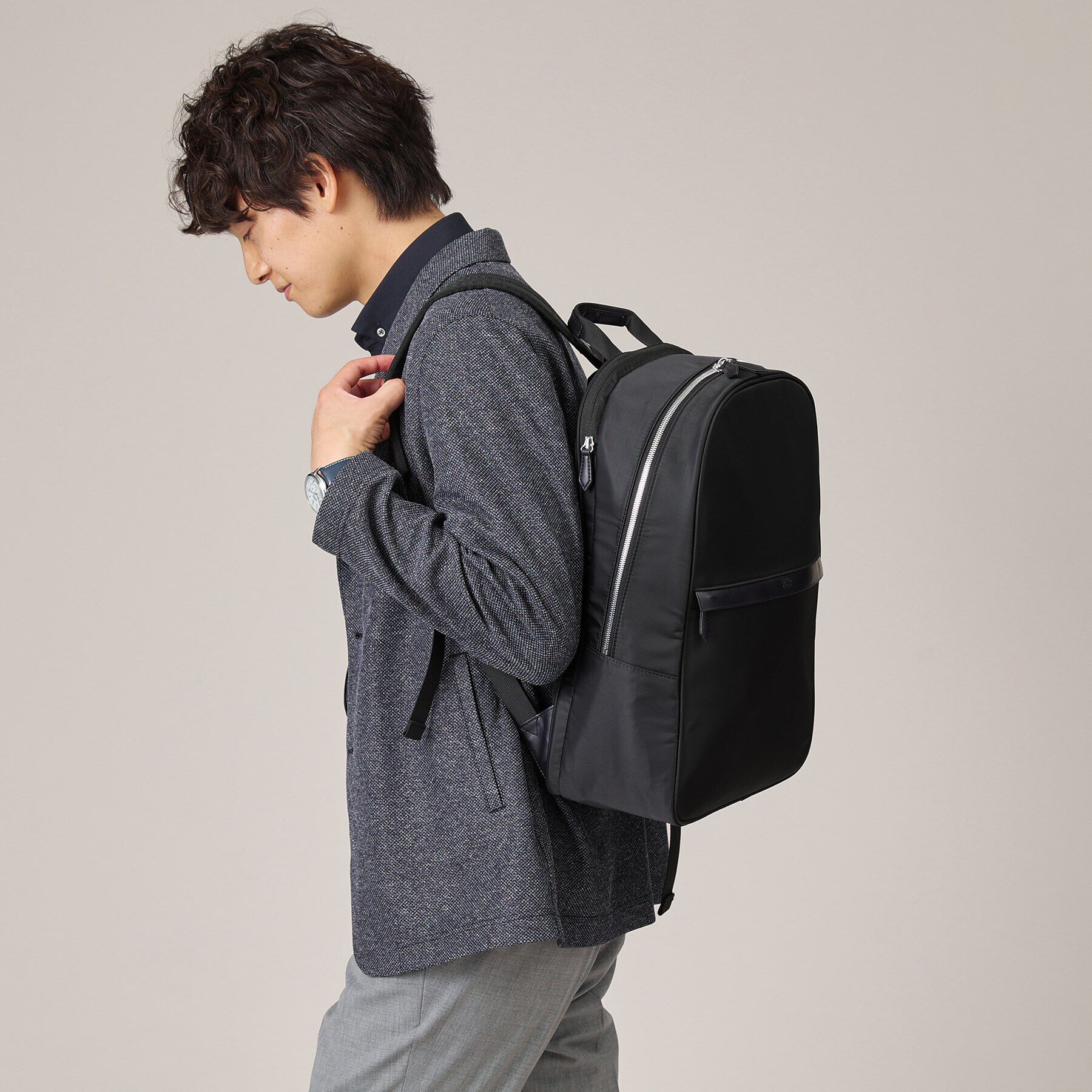 TAKEO KIKUCHI「【ヘビタン】レザーコンビ ナイロン リュック」|リュック|