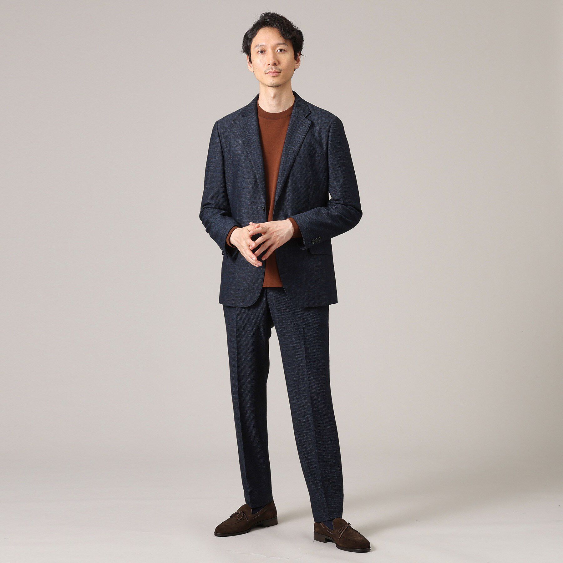 TAKEO KIKUCHI「【限定展開】先染めメランジ シングルジャケット（セットアップ対応）」|テーラードジャケット|