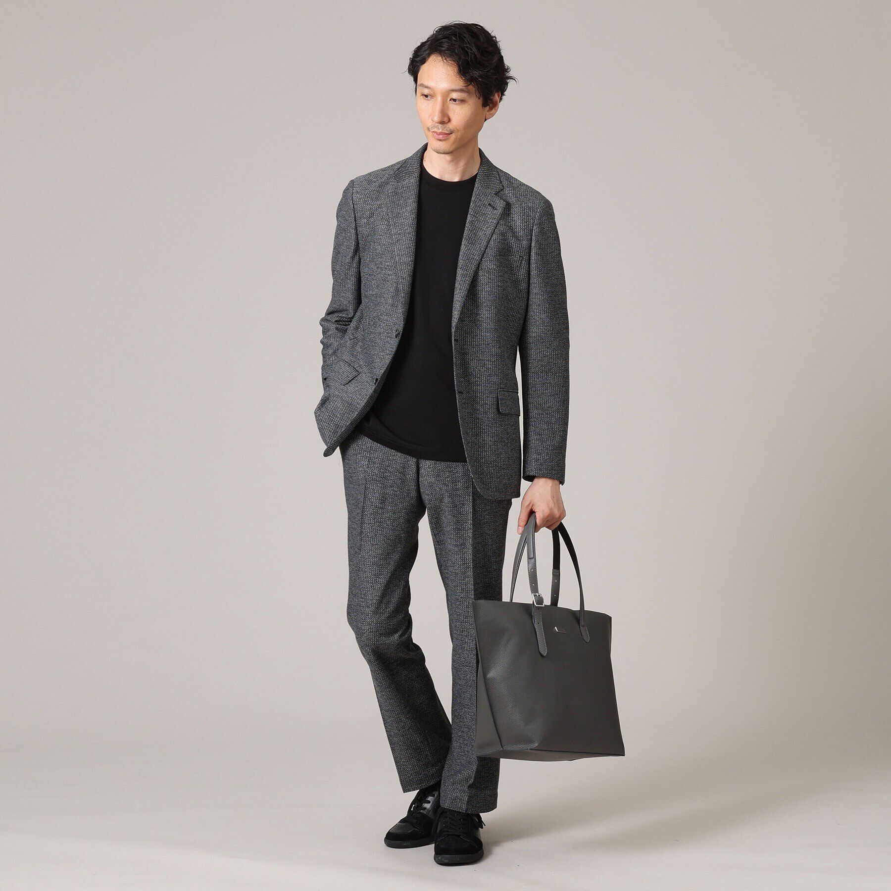 TAKEO KIKUCHI「【限定展開】先染めメランジ シングルジャケット（セットアップ対応）」|テーラードジャケット|