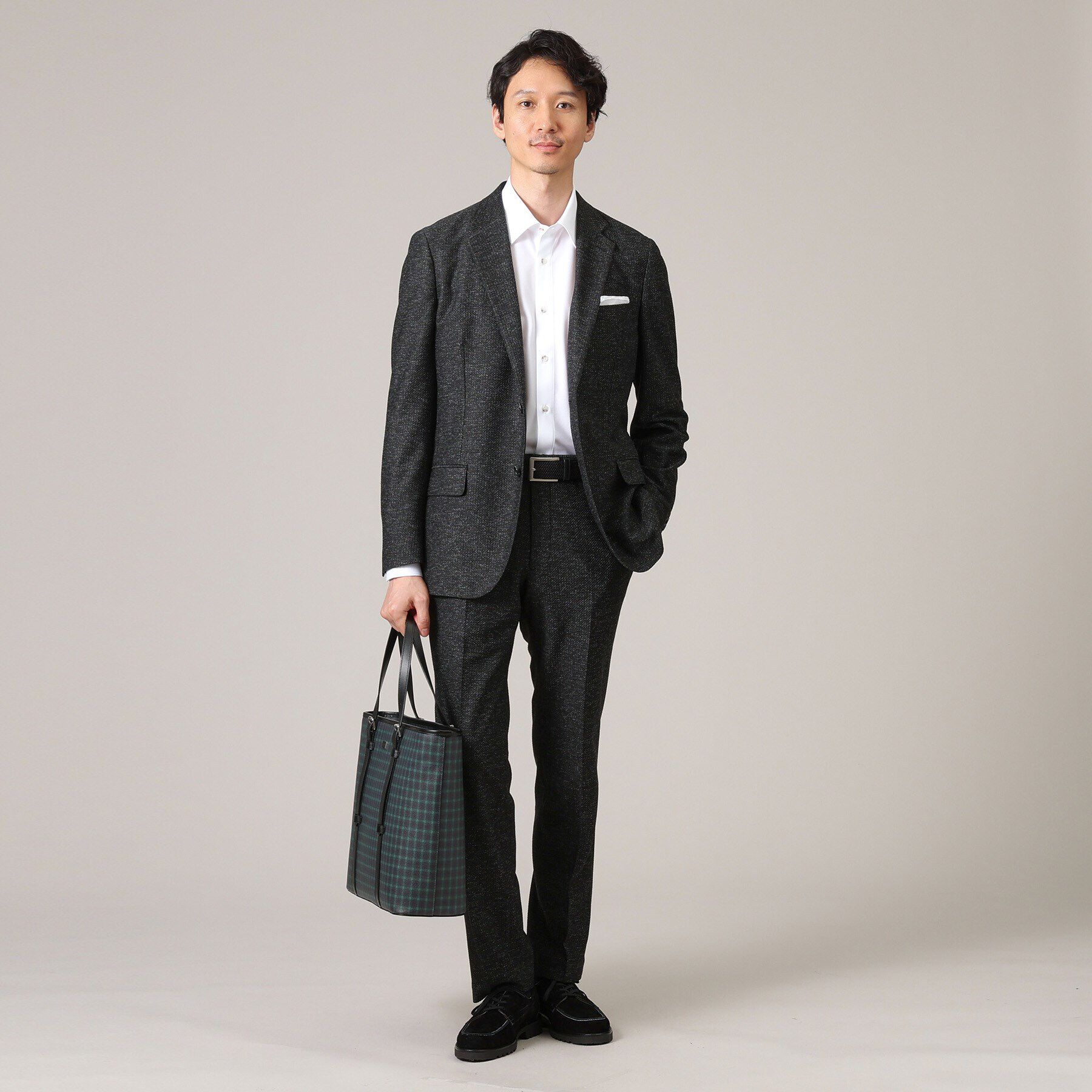 TAKEO KIKUCHI「【限定展開】先染めメランジ シングルジャケット（セットアップ対応）」|テーラードジャケット|