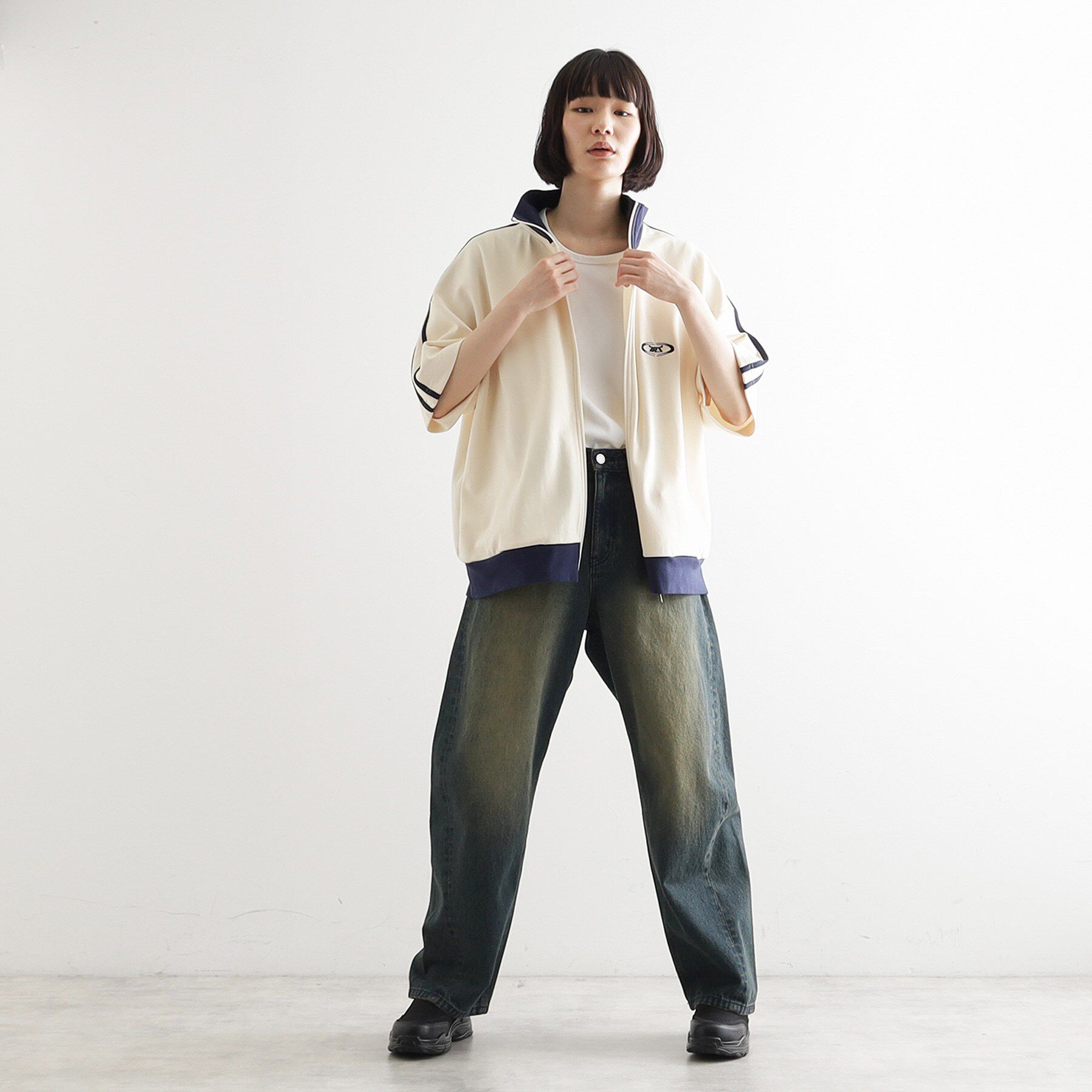 tk.TAKEO KIKUCHI「トラックジャージジャケット」|カーディガン|