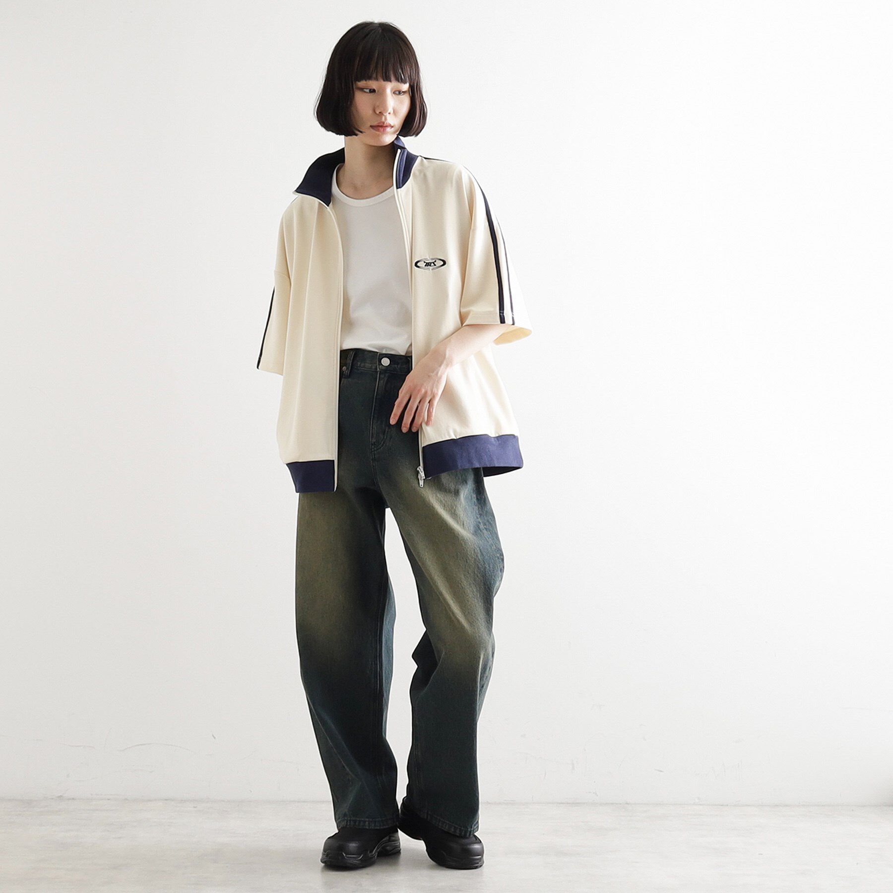 tk.TAKEO KIKUCHI「トラックジャージジャケット」|カーディガン|
