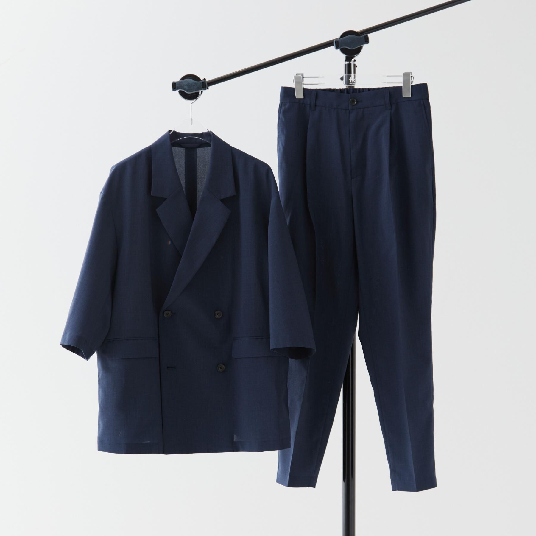 tk.TAKEO KIKUCHI「【セットアップ 2点セット】ダブルテーラード半袖ジャケット＋スラックス」|スーツ|