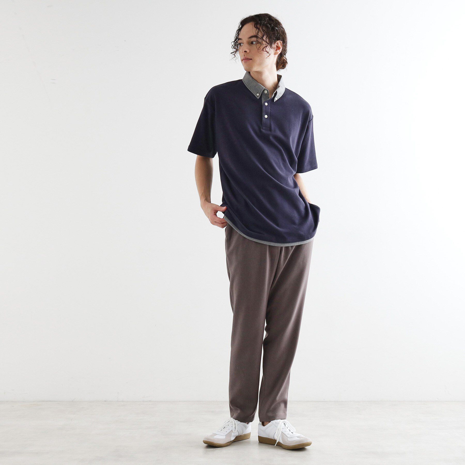 tk.TAKEO KIKUCHI「レイヤード鹿の子ポロシャツ」|ポロシャツ|