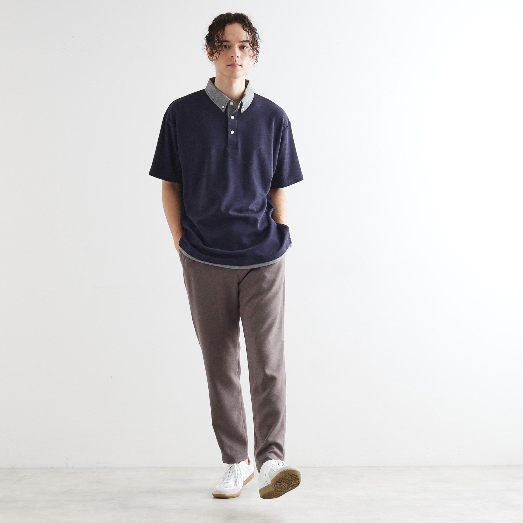 tk.TAKEO KIKUCHI「レイヤード鹿の子ポロシャツ」|ポロシャツ|