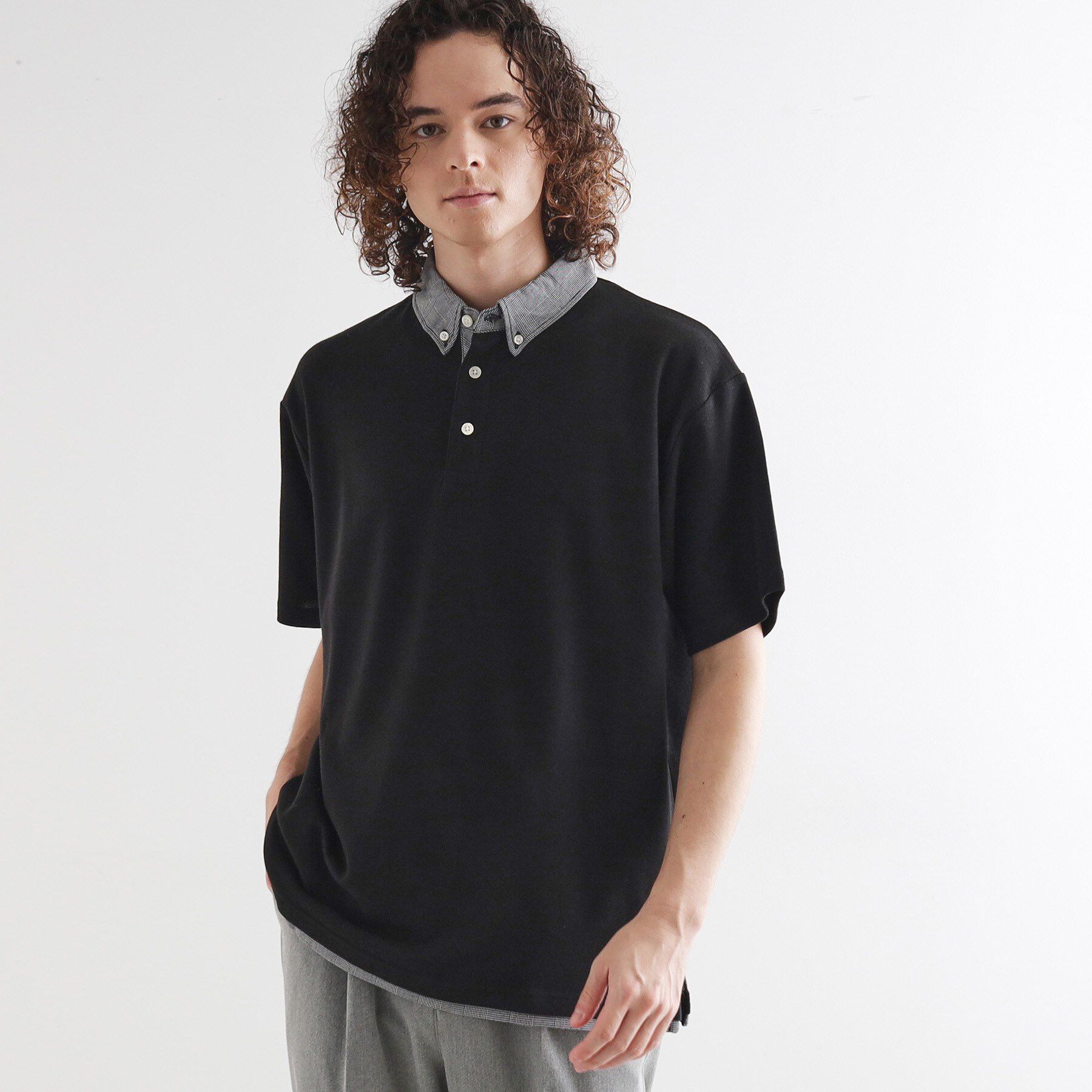 tk.TAKEO KIKUCHI「レイヤード鹿の子ポロシャツ」|ポロシャツ|