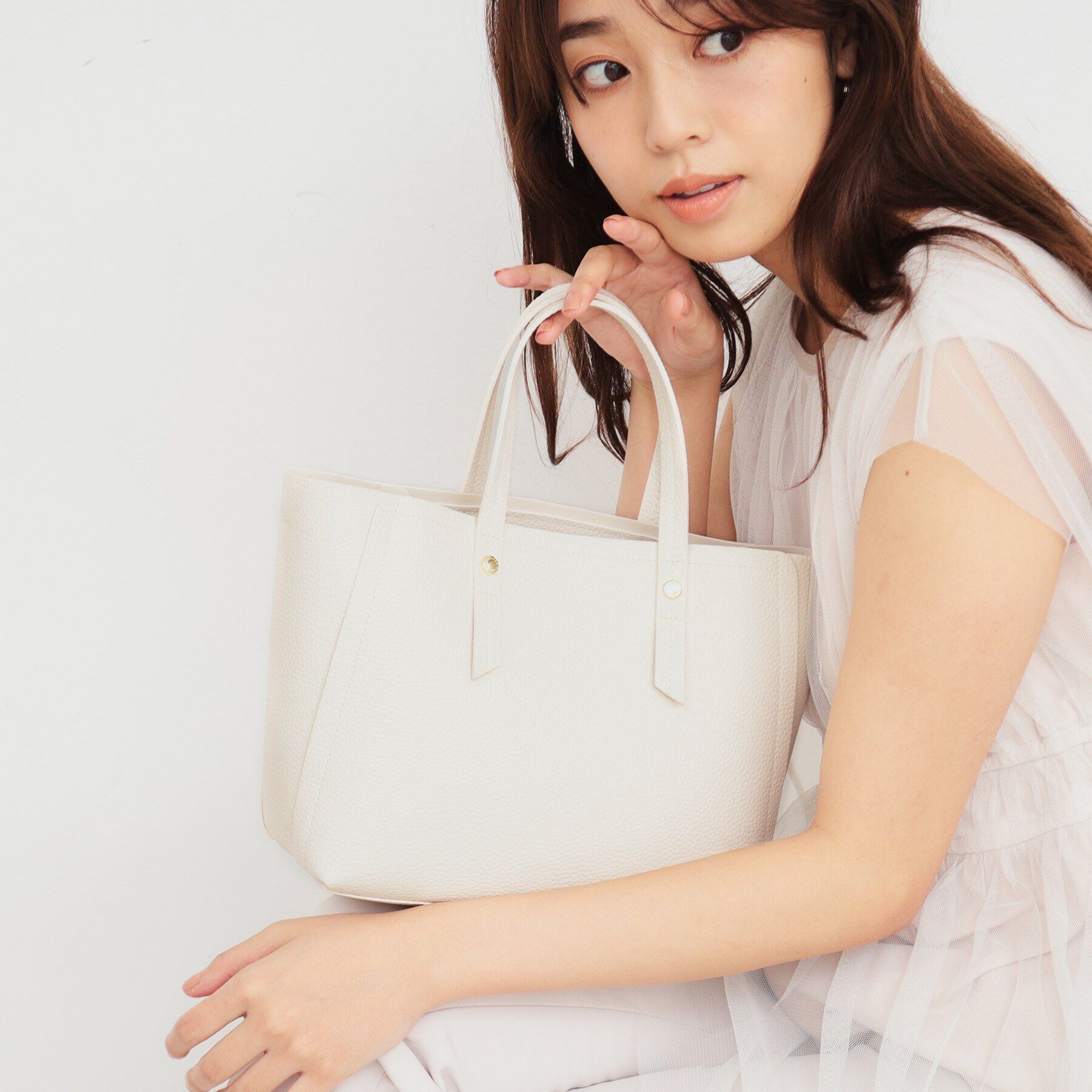 index「【2WAY】フェイクレザーミドルトートバッグ」|トートバッグ|