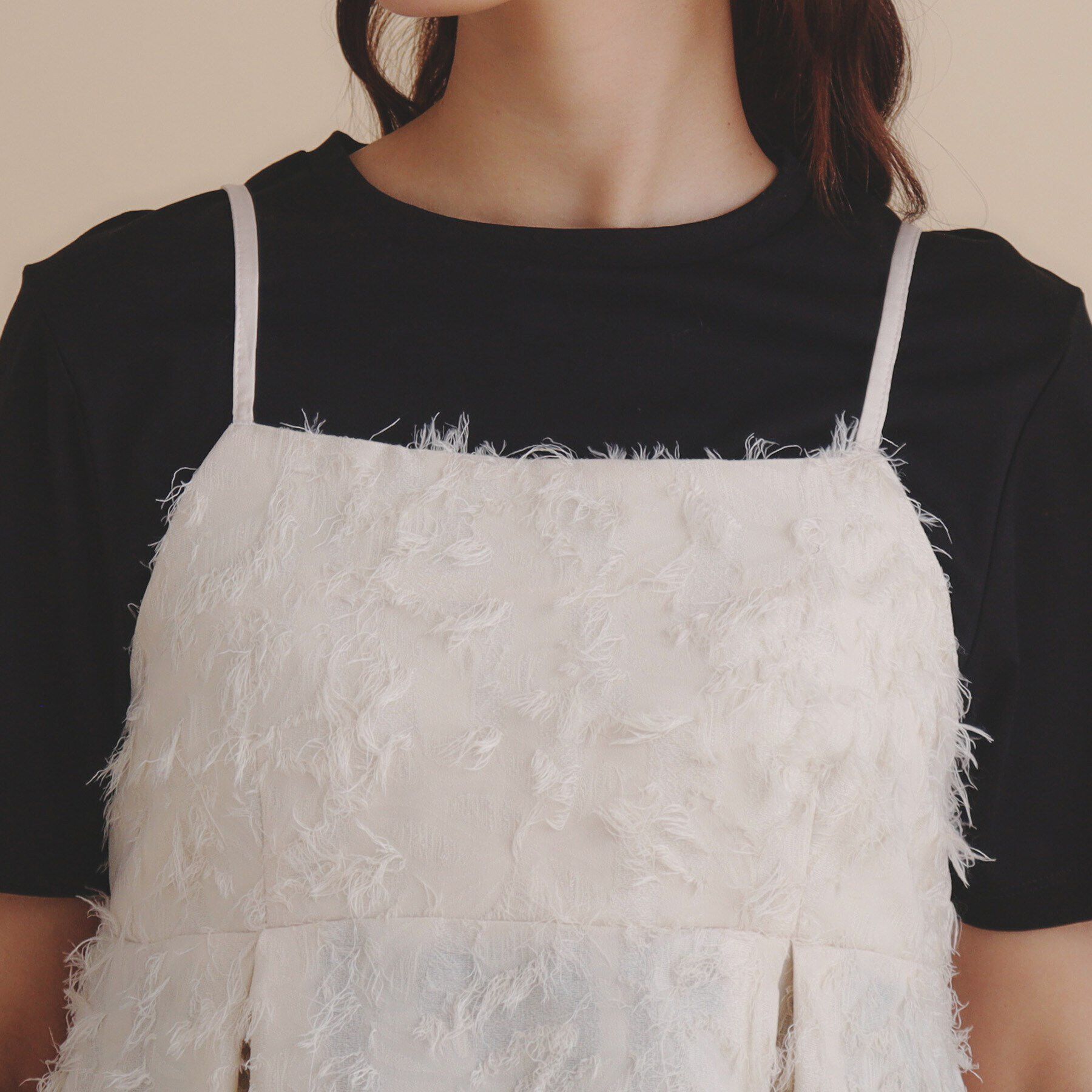 index「《andGIRL掲載》カットジャカードキャミソール/セットアップ対応【洗濯機洗い可】」|キャミソール|