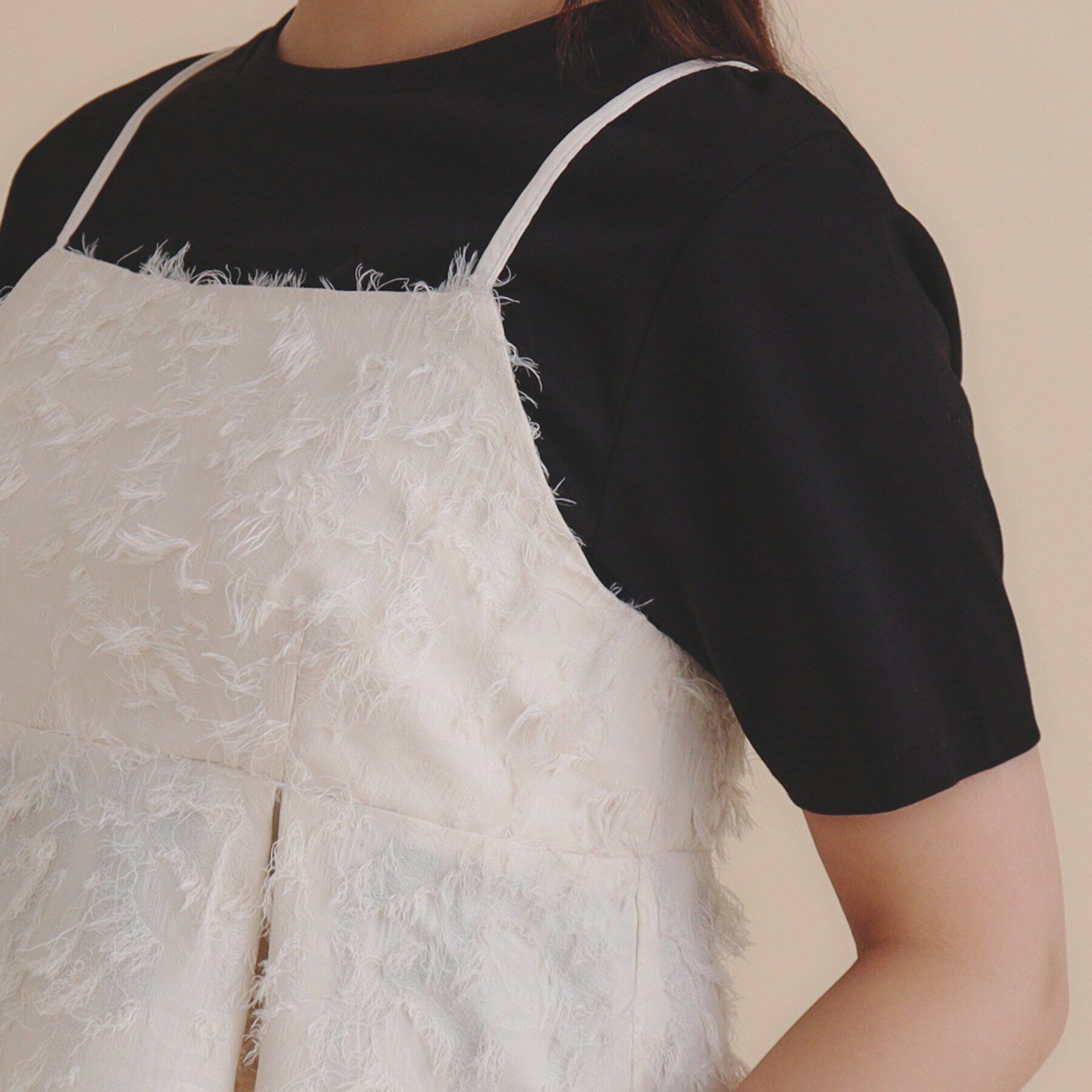 index「《andGIRL掲載》カットジャカードキャミソール/セットアップ対応【洗濯機洗い可】」|キャミソール|