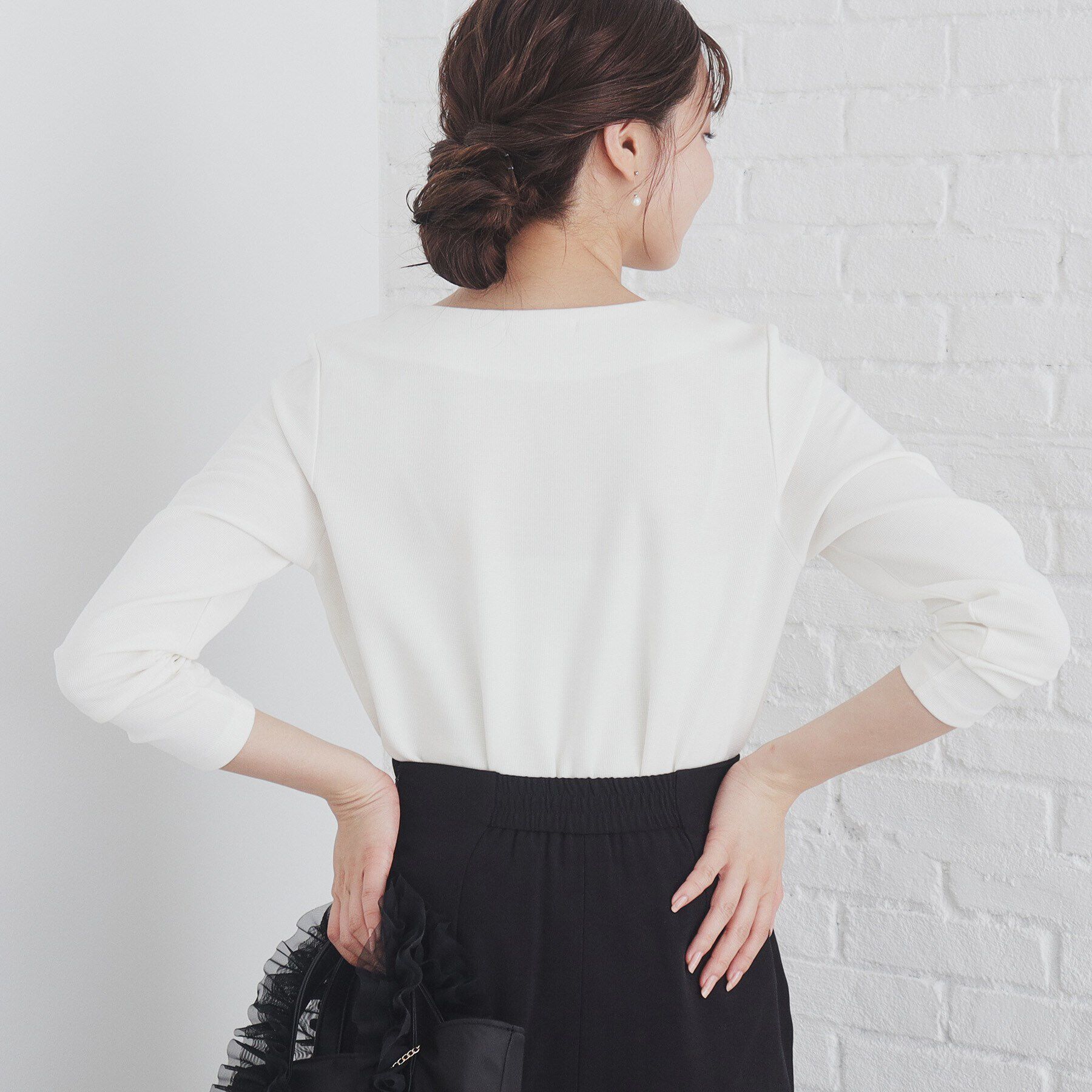 index「タックネックトップス【洗濯機洗い可】」|Tシャツ・カットソー|