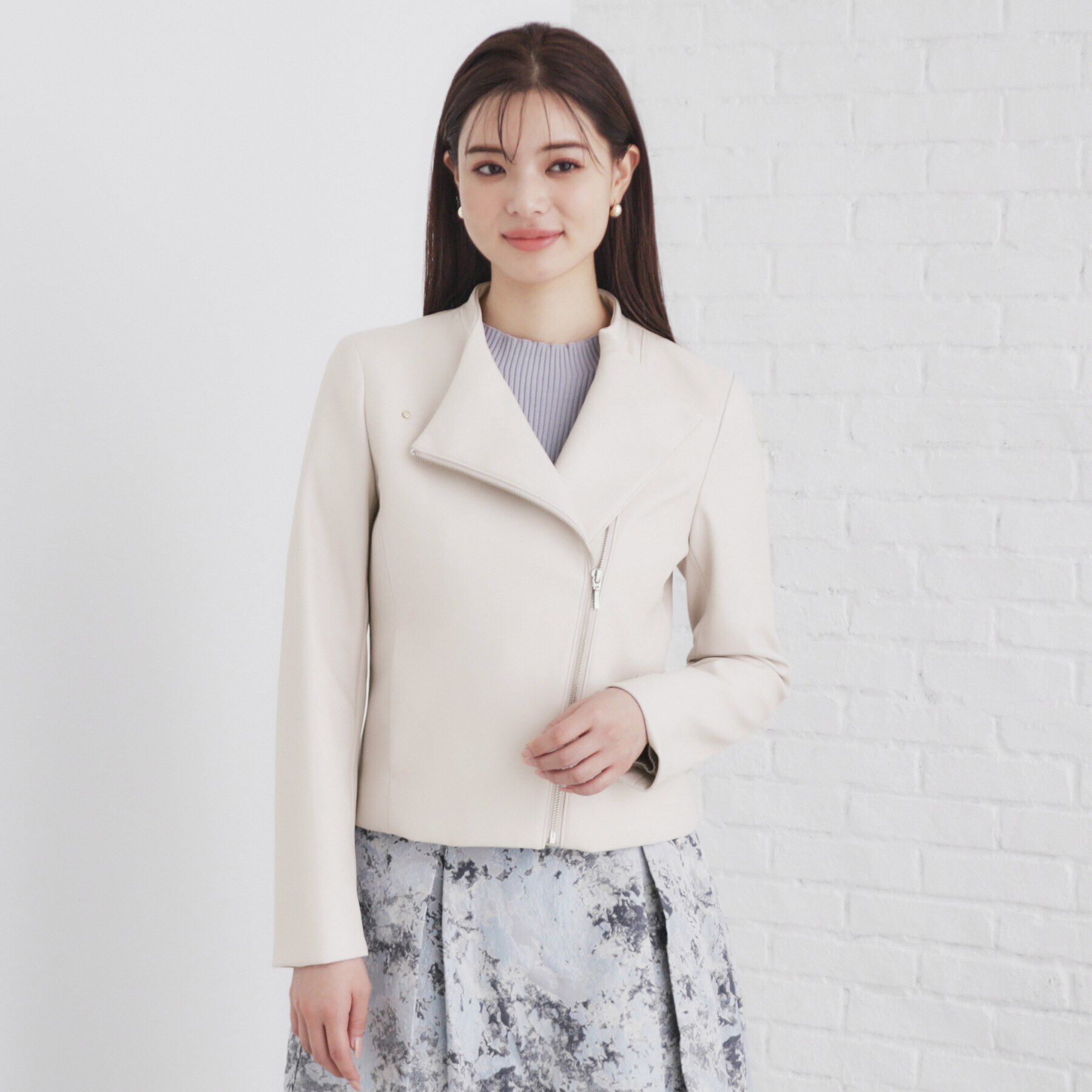 index「ストレッチライダースジャケット【洗える】」|ライダースジャケット|