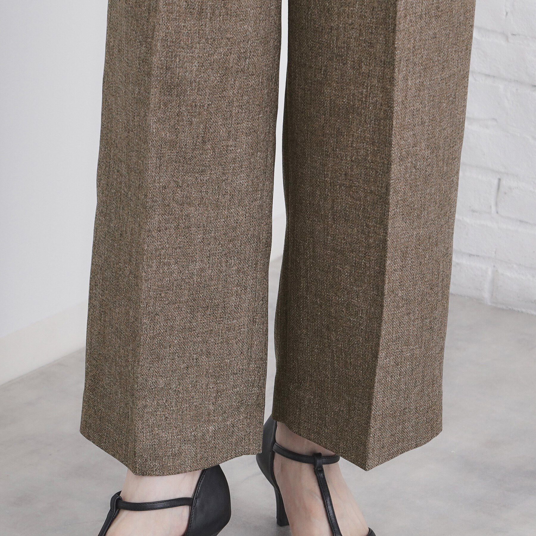 index「《美人百花掲載》ヴィンテージツイードタックワイドパンツ【洗濯機洗い可/防シワ】」|その他|