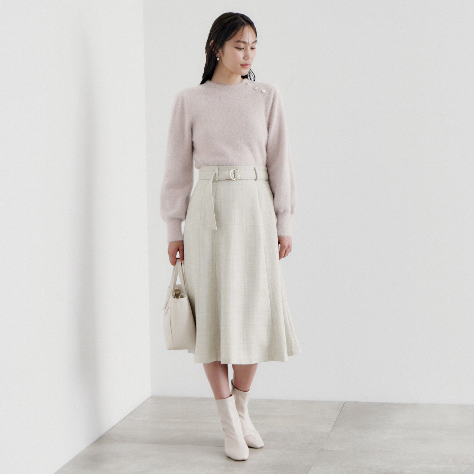 index「チェック柄マーメイドフレアスカート【洗濯機洗い可/イージーアイロン】」|スカート|