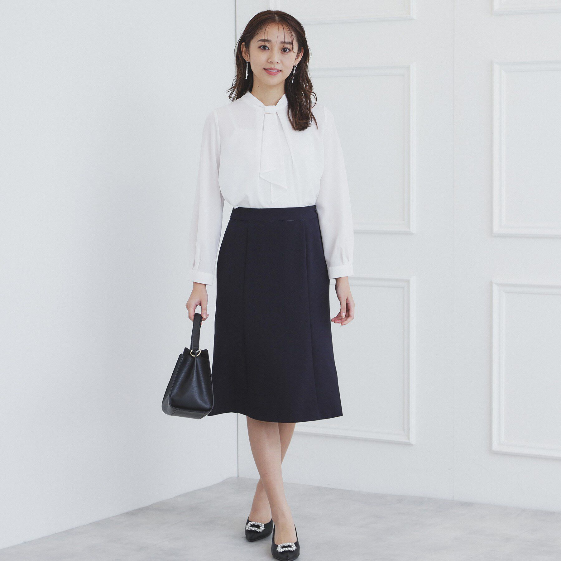 index「《通勤・セレモニー/セットアップ対応》多機能ストレッチフレアスカート【洗濯機洗い可/防シワ/抗ピル】」|スカート|