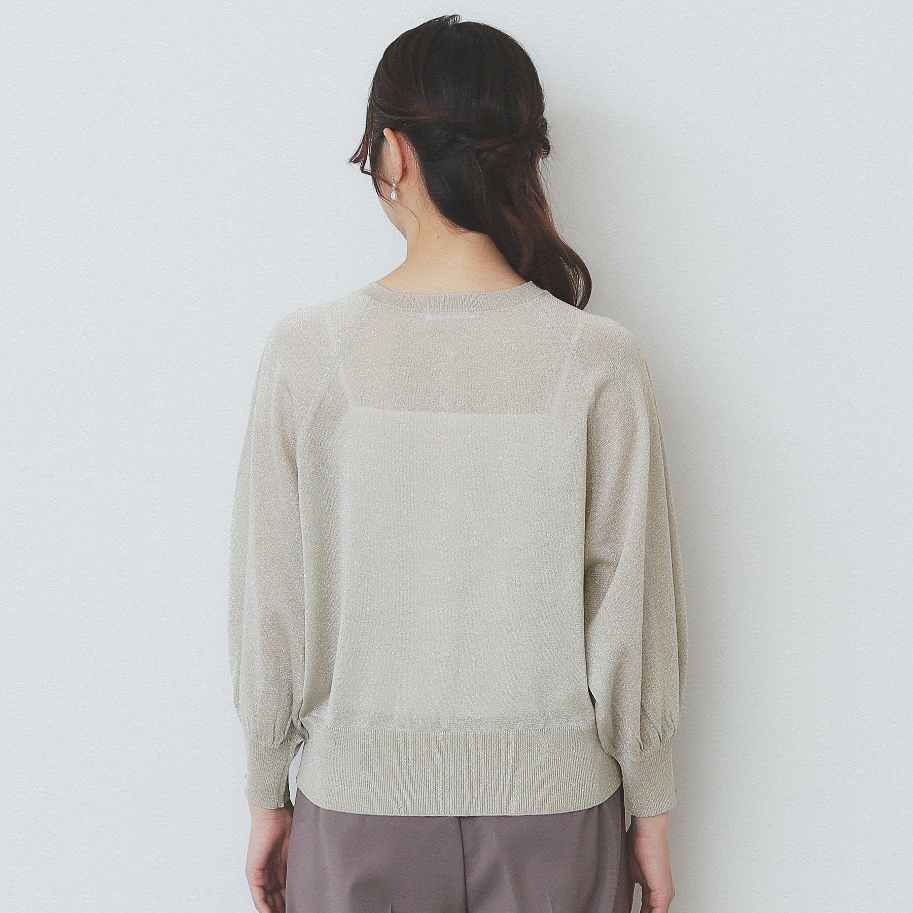 index「シアーラメドルマンショートカーディガン【洗濯機洗い可】」|カーディガン|