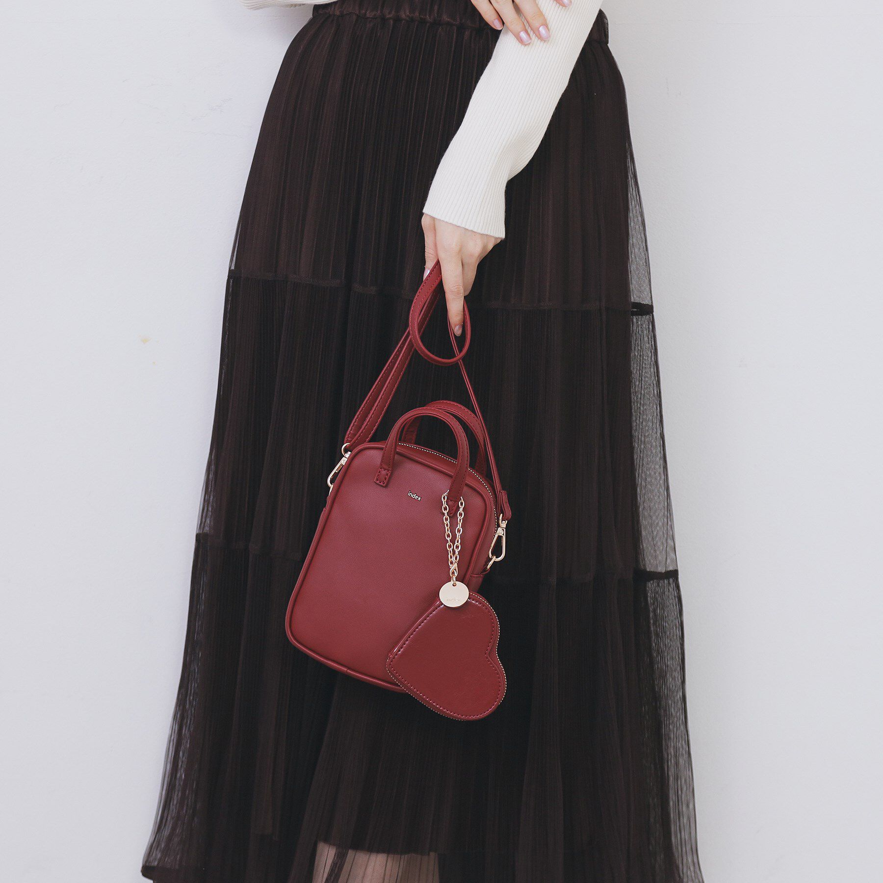 index「【2WAY】ハートポーチ付きミニショルダーバッグ」|ショルダー・メッセンジャー|