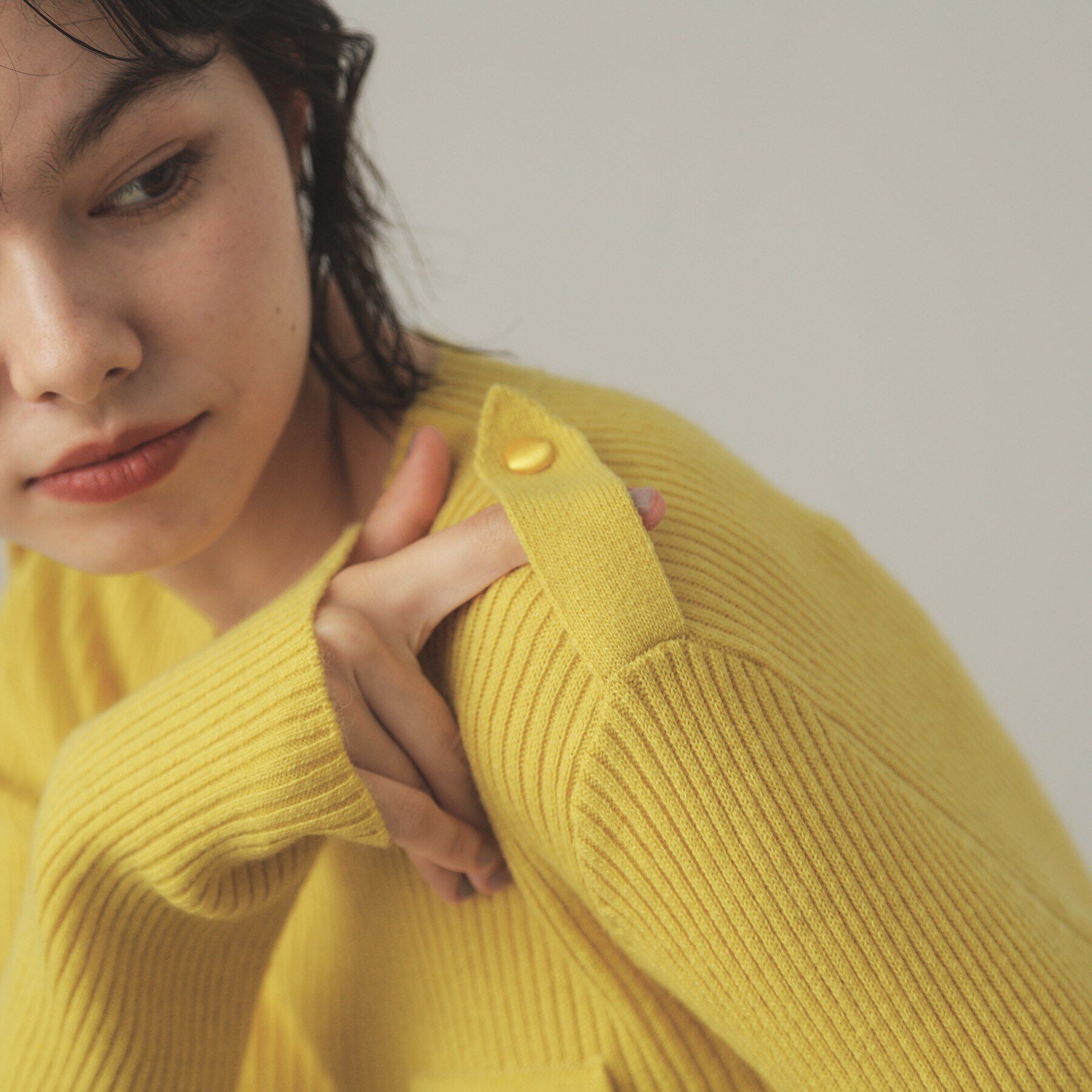 OPAQUE.CLIP「ミリタリーワイドリブニット【洗える】」|ニット・セーター|